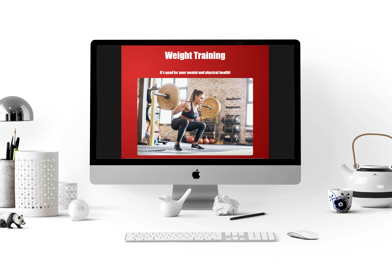 Computer with Weight Training Landingpage